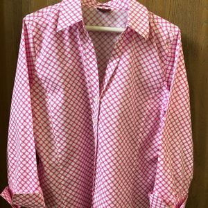 Pink and White Blouse by Talbots